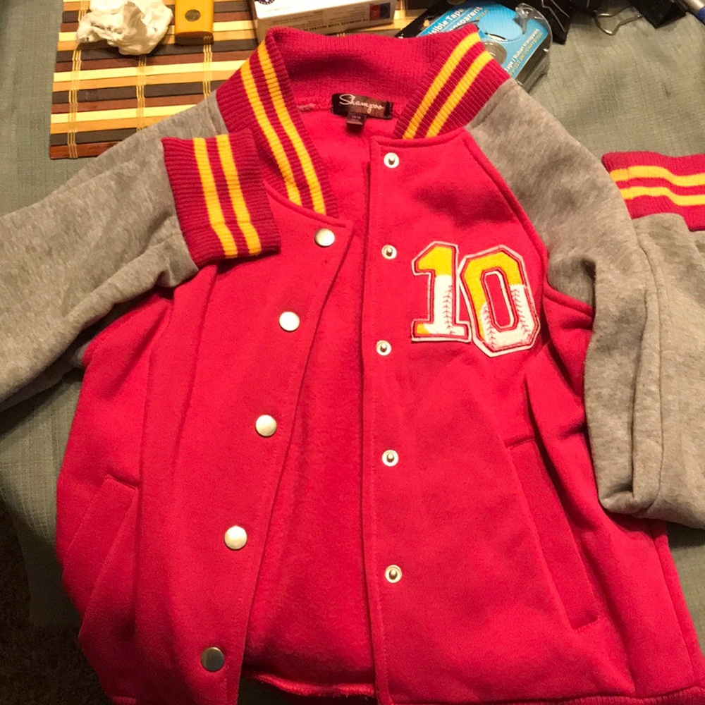 Shampoo kids letterman jacket size 14/16